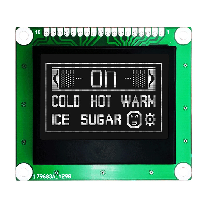 128X64 Graphic COG LCD | FSTN + GRAY Display With White Side Backlight/HTM-COG12864C01A-MCU8080 0